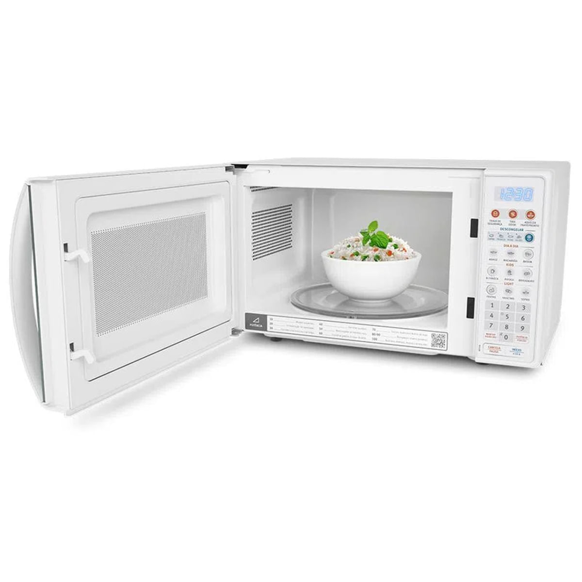 Micro-ondas Electrolux Inox 20L Branco com Menu Light